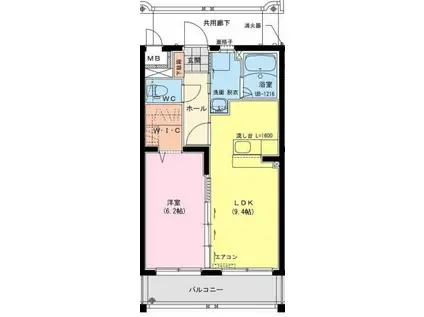ユーミースマイルII(1LDK/2階)の間取り写真