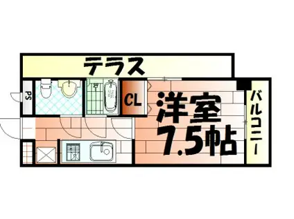 ロイヤルキャッスル(1K/14階)の間取り写真