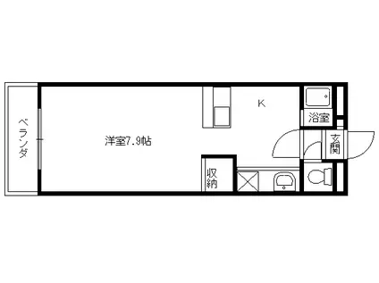 光南コスモセブン(1K/2階)の間取り写真