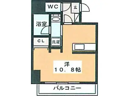 ラグゼナ浄心(ワンルーム/6階)の間取り写真