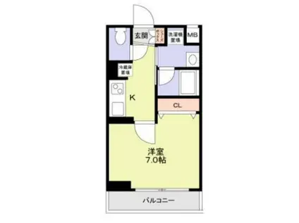 XEBEC方南町(1K/2階)の間取り写真