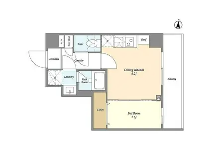 CREATIF日暮里(1DK/2階)の間取り写真