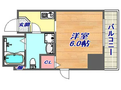 エトワール王子(1K/4階)の間取り写真