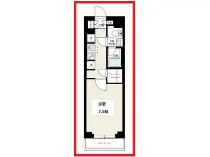 アゼスト亀戸II(1K/2階)の間取り写真