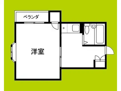 優勝マンション(ワンルーム/2階)の間取り写真