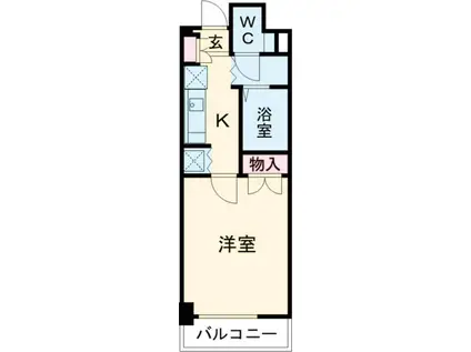 アンオゥル鵜の森(1K/8階)の間取り写真