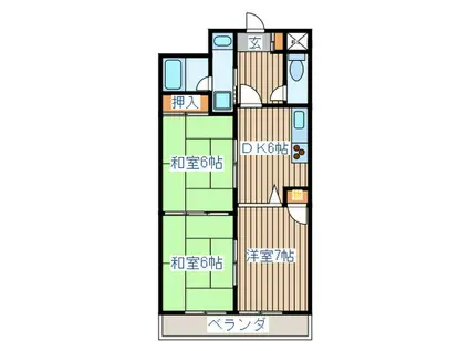 マニフィックベア霞(3DK/1階)の間取り写真