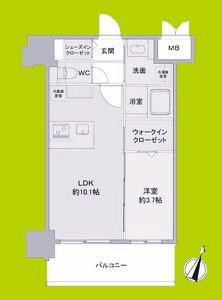 LOUIS RESIDENCE弁天町(1LDK/5階)の間取り写真