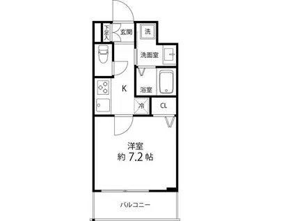 サイオン町屋(1K/15階)の間取り写真