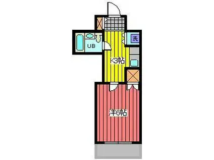 グラン・ルミエール(1K/1階)の間取り写真