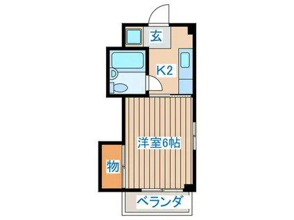 服部ビル(1K/3階)の間取り写真