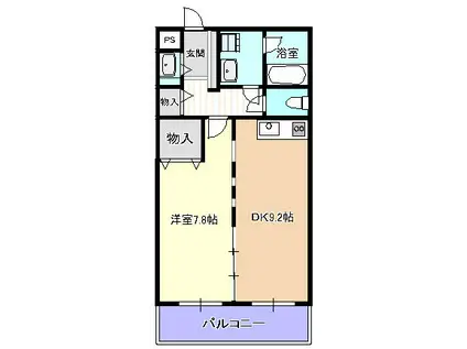 スプランドール戸田(1LDK/3階)の間取り写真