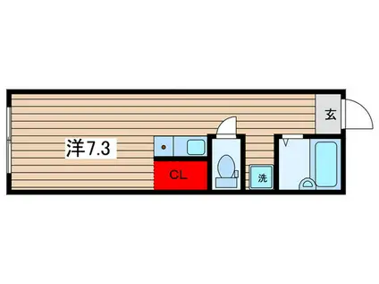 WKコート WATANABE-SO(ワンルーム/3階)の間取り写真