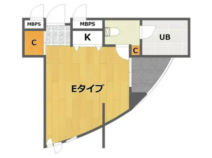 エフアールマンション(ワンルーム/3階)の間取り写真