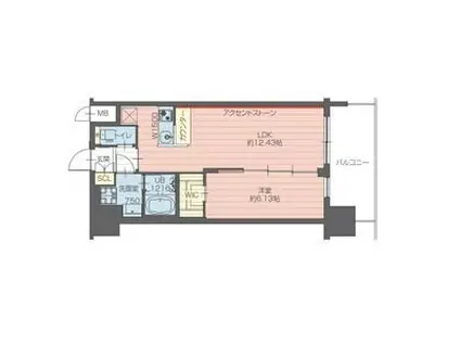 プレジオ永和ASIAN(1LDK/12階)の間取り写真