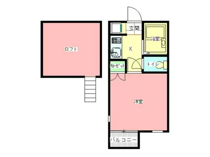 プラトン-21(1K/1階)の間取り写真