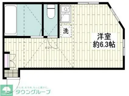 G・Aタウン石川町(ワンルーム/2階)の間取り写真
