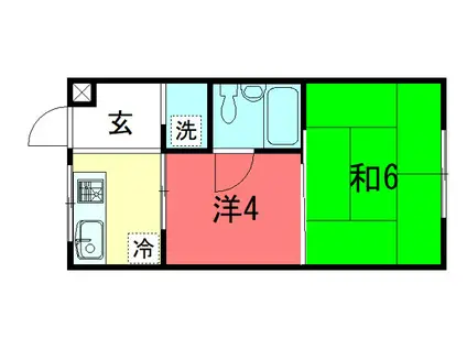 シェモア東久保田町(2K/2階)の間取り写真