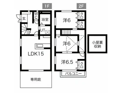 シェソワ八橋(3LDK/1階)の間取り写真