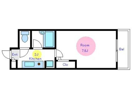 メゾンエクシード(1K/1階)の間取り写真