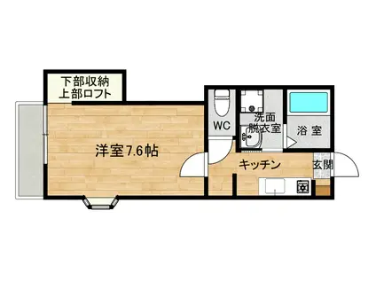 ビレッジボヌ-ル参番館(1K/2階)の間取り写真