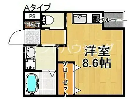 ハイステージ丸和(ワンルーム/2階)の間取り写真