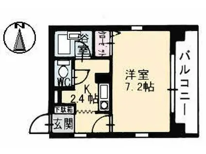 サンハート(1K/1階)の間取り写真