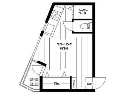 クレセント新中野(ワンルーム/2階)の間取り写真