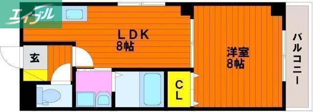 ロイヤルレジデンス(1LDK/4階)の間取り写真