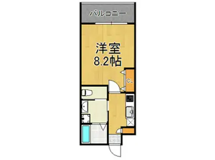 ラ・フォルム宝塚栄町(1K/1階)の間取り写真