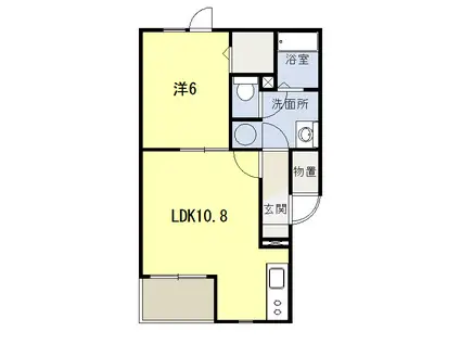 太陽ホーム(1LDK/3階)の間取り写真