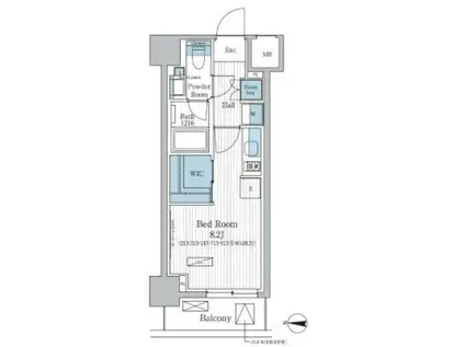 パークアクシス東陽町レジデンス(ワンルーム/2階)の間取り写真