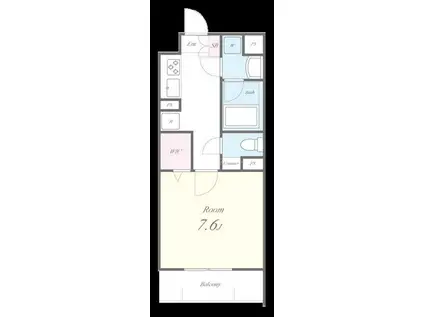 HARMONY RIDGE(1K/2階)の間取り写真