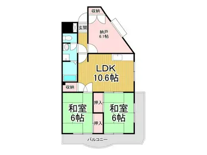 カーサ武田88(2SLDK/2階)の間取り写真