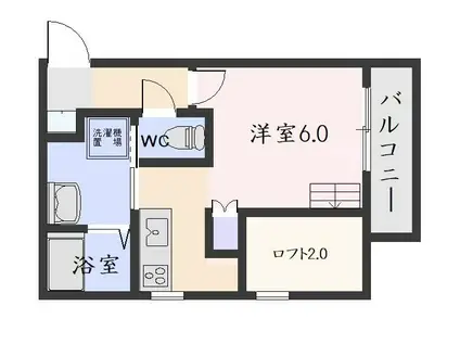 L.GIRASOLE(1K/5階)の間取り写真