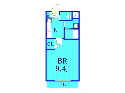 エルグランド鶴見(1K/2階)の間取り写真