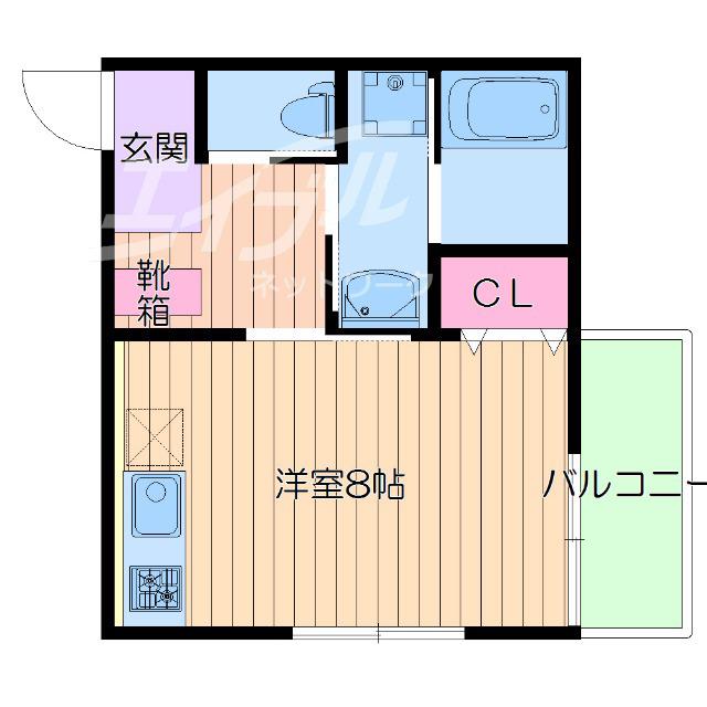 URQSTA YAMATE(ワンルーム/2階)の間取り写真