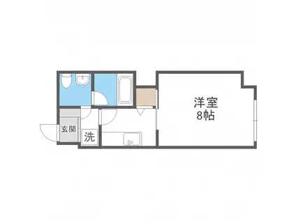 ラフィナート琴似(1K/3階)の間取り写真