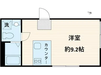 東急池上線 池上駅 徒歩8分 独立台有 外国籍可 5月上旬入居可(ワンルーム/4階)の間取り写真