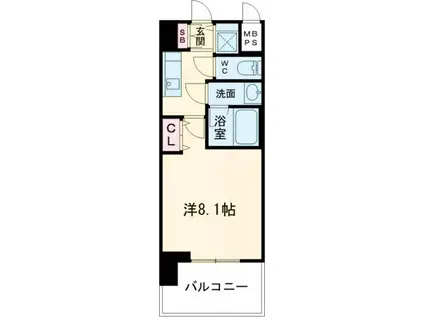 グランフォート永井作(1LDK/1階)の間取り写真