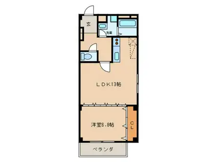 アクアフォレスト(1LDK/3階)の間取り写真