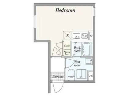 GRAN PASEO 島津山(ワンルーム/2階)の間取り写真