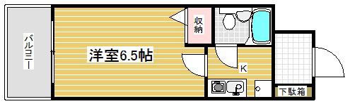 エスリード神戸(1K/4階)の間取り写真