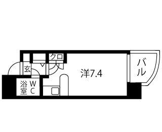 シャタック清水(ワンルーム/3階)の間取り写真