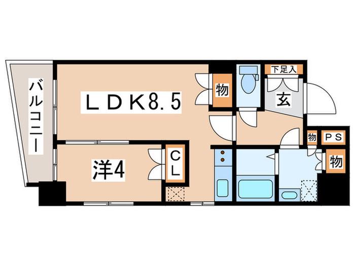 コンフォリア東池袋(1LDK/5階)の間取り写真