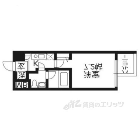 プレサンスNEO京都烏丸(1K/11階)の間取り写真