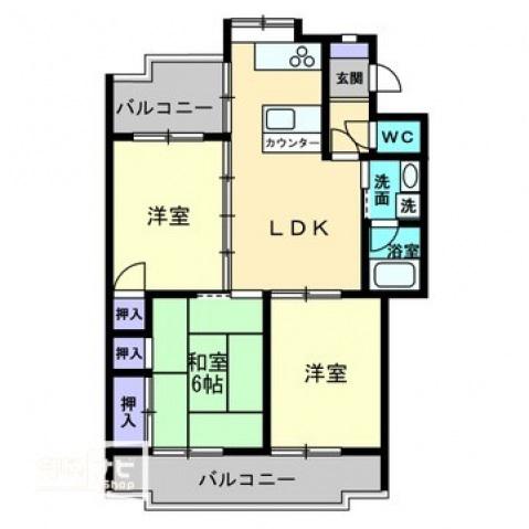 モア・ガーデン(3LDK/4階)の間取り写真