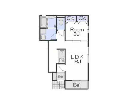 ブリーズ・アエル(1LDK/1階)の間取り写真