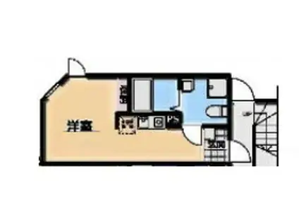 KI-FLAT 高島平(ワンルーム/3階)の間取り写真