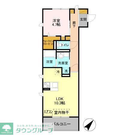 ヴィラフェリーチェ(1LDK/3階)の間取り写真
